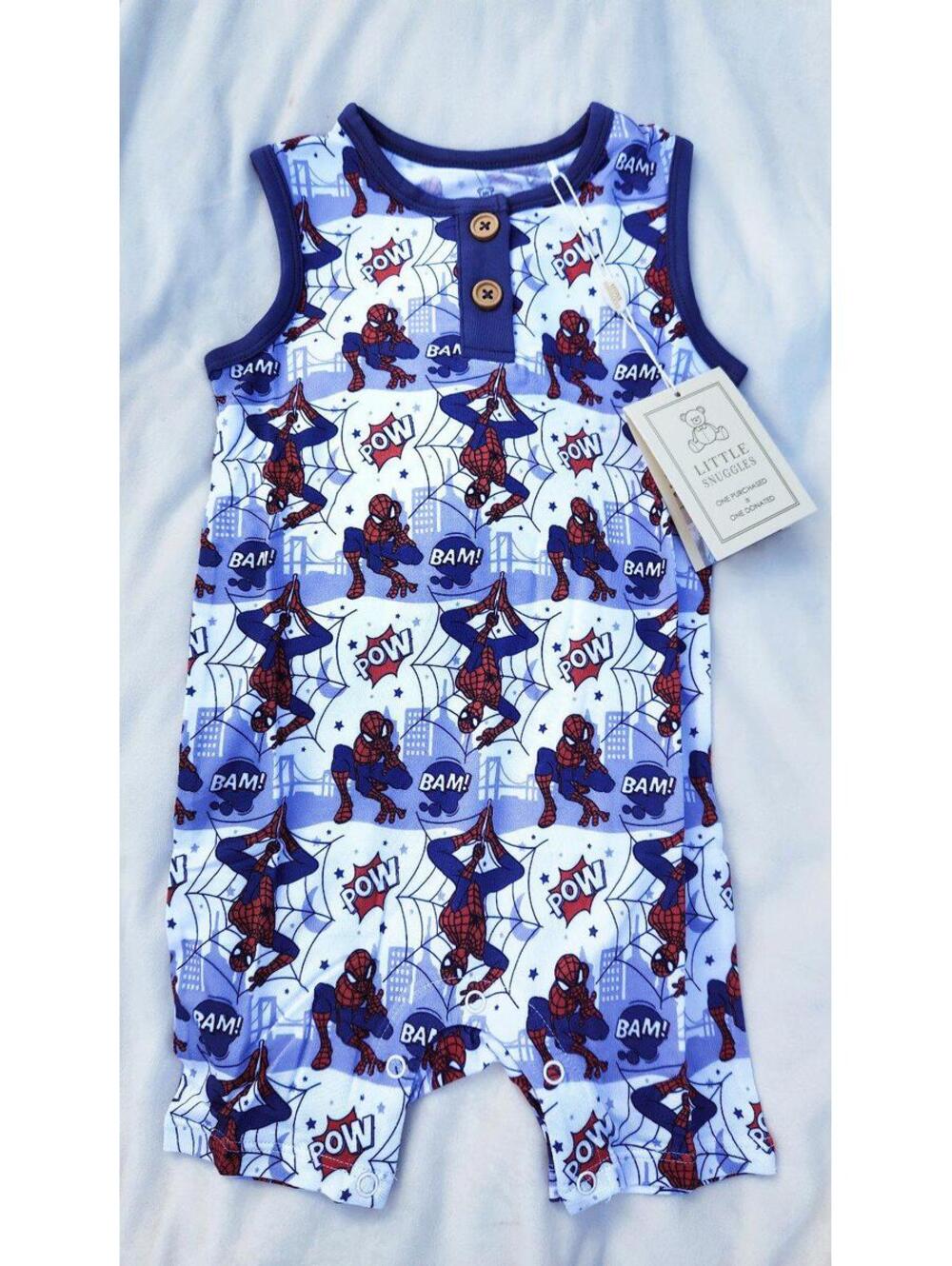 3t Spiderman bamboo romper